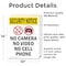 Signmission No Camera No Video With Symbol OSHA Security Notice Sign, Vinyl Decal, 10in W x 14in L, 2PK OS-2PACK-SN-D-1014-V-11720 - alternate 3